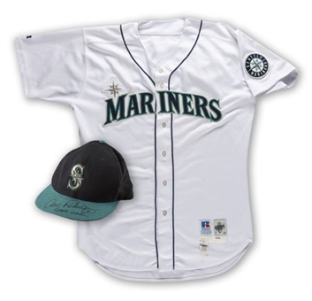 1998 Alex Rodriguez Seattle Mariners Game Used and Signed Home Jersey and Cap